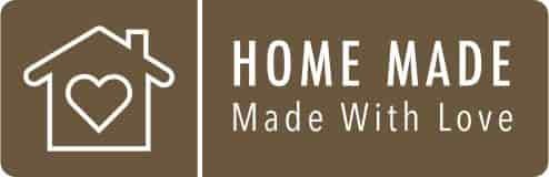 Homemade with love icon representing handcrafted, traditional care